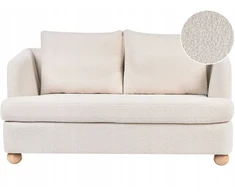 Beliani 2 vietų sofa RATTVIK Boucle kreminės baltos spalvos