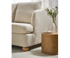 Beliani 2 vietų sofa RATTVIK Boucle kreminės baltos spalvos