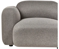 Beliani Trivietė sofa AFOSS tamsiai pilka