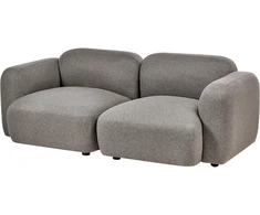 Beliani Trivietė sofa AFOSS tamsiai pilka