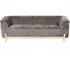 Beliani Trivietė sofa ALNOR, rudas šenilas