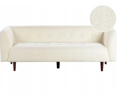 Beliani Trivietė sofa BYSKE Bouclé, balta