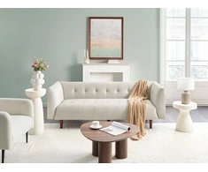 Beliani 3 vietų sofa BYSKE šviesiai smėlio spalvos