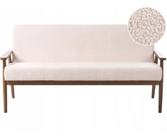 Beliani Trivietė sofa ESRUM Boucle tamsiai ruda/smėlio spalvos