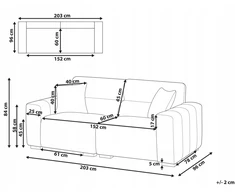 Beliani 3 vietų sofa FAUSKAN, juoda