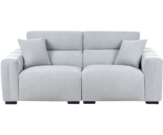 Beliani Trivietė sofa FAUSKAN Mėlyna