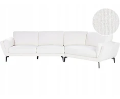 Beliani 3 vietų sofa KANSSELI Boucle balta