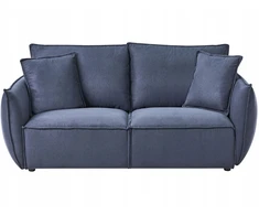 Beliani Trivietė sofa KUNES Tamsiai mėlyna
