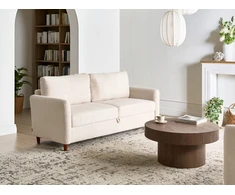 Beliani 3 vietų sofa MARE Boucle smėlio spalvos