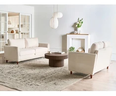 Beliani 3 vietų sofa MARE Boucle smėlio spalvos