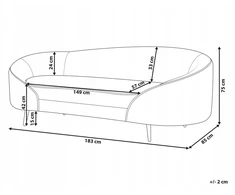Beliani 2 vietų sofa SAVAR, kreminė balta