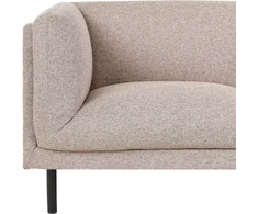 Beliani Trivietė sofa VORGOD šviesiai ruda