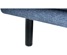 Beliani Trivietė sofa VORGOD tamsiai mėlyna