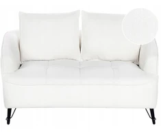Beliani Dvivietė sofa HOBRO, boucle audinys, balta