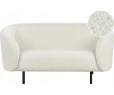 Beliani 2 vietų sofa LOEN Boucle balta