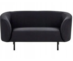 Beliani Dviejų vietų sofa LOEN, juoda
