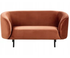 Beliani 2-vietė sofa LOEN, veliūras, oranžinė