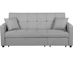 Beliani Išskleidžiama 3-vietė sofa GLOMMA šviesiai pilka