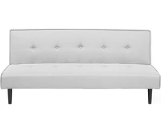 Beliani Trivietė išskleidžiama sofa VISBY šviesiai pilka
