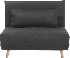 Beliani Vienvietė išskleidžiama sofa SETTEN tamsiai pilka