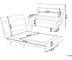 Beliani Vienvietė išskleidžiama sofa SETTEN tamsiai pilka