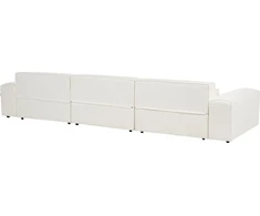 Beliani Modulinė 3 vietų sofa HELLNAR, kreminė balta spalva, Boucle audinys