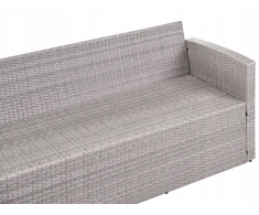 Lauko baldų komplektas Beliani Sodo kampinė sofa VITERBO, 8 vietų, pilka, technoratanas