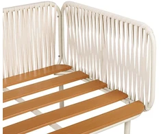 Lauko baldų komplektas Beliani 3 vietų sodo sofa SENISE pilka metalinė