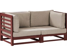 Beliani sodo sofa 2 asmenims TRANI Modular Sertifikuota akacijos mediena Bordinis