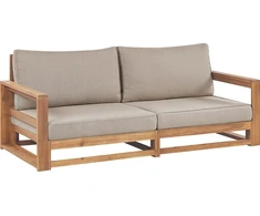 Beliani TIMOR II 2-vietė šviesi sodo sofa
