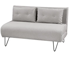 Beliani Dvivietė išskleidžiama sofa VESTFOLD šviesiai pilka
