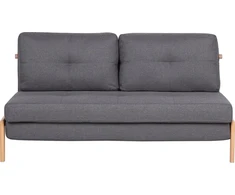 Beliani Dvivietė išskleidžiama sofa EDLAND, tamsiai pilka