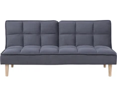 Beliani Trivietė išskleidžiama sofa SILJAN tamsiai pilka