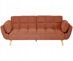 Beliani Trivietė išskleidžiama sofa ASBY, oranžinė