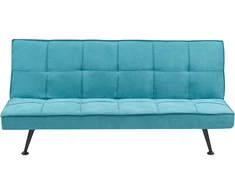 Beliani Trivietė išskleidžiama sofa HASLE, mėlyna