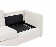 Beliani Išskleidžiama sofa INKOO, kreminė balta