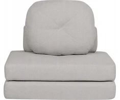 Beliani Vienvietė išskleidžiama sofa OLDEN šviesiai pilka