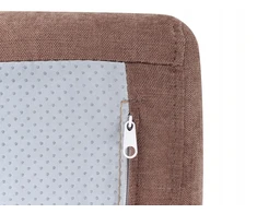 Beliani Vienvietė išskleidžiama sofa OLDEN, rudos spalvos šenilo audinys