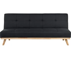 Beliani Trivietė išskleidžiama sofa FROYA, juoda