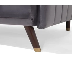 Beliani Išskleidžiama 3 vietų sofa SENJA, veliūras, pilka