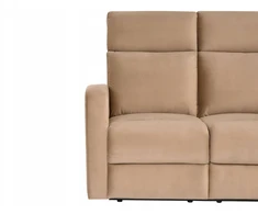 Beliani 2 vietų sofa su rankine atsipalaidavimo funkcija VERDAL, veliūras, šviesiai ruda