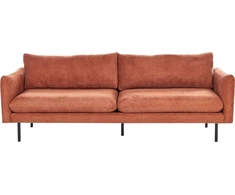 Beliani Trivietė sofa VINTERBRO šenilinė, auksinės rudos spalvos