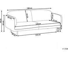 Beliani 3 vietų sofa TONSBERG Boucle, balta