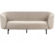 Beliani 3 vietų sofa LOEN smėlio pilkumo spalvos