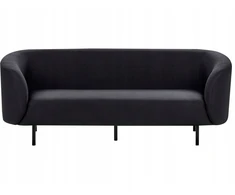 Beliani Trivietė sofa LOEN juoda