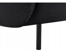 Beliani Trivietė sofa LOEN juoda