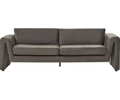 Beliani 3 vietų sofa MAUNU veliūrinė grafito spalvos