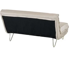 Beliani Dvivietė išskleidžiama sofa VESTFOLD, veliūrinė, smėlio spalvos