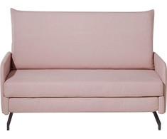 Beliani Išskleidžiama sofa 2 asmenims BELFAST rožinė