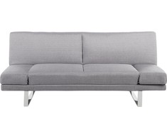 Beliani Ištiessama dvivietė sofa YORK šviesiai pilka